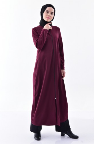 Abaya mit Reßverschluss 0546-05 Kirsche 0546-05