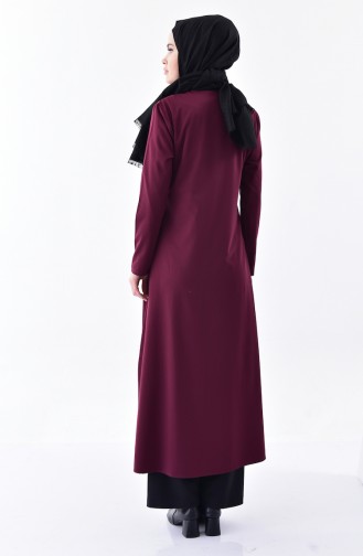 Abaya mit Reßverschluss 0546-05 Kirsche 0546-05