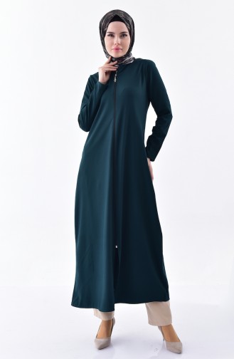 Abaya mit Reßverschluss 0546-03 Smaragdgrün 0546-03