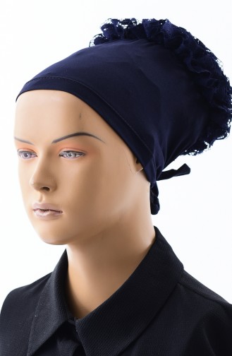 Bonnet a Froufrous-06 Bleu Marine 06