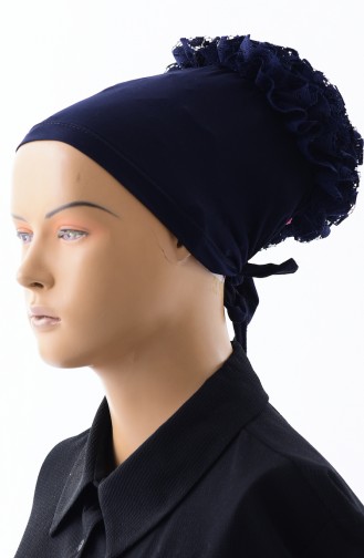 Bonnet a Froufrous-06 Bleu Marine 06
