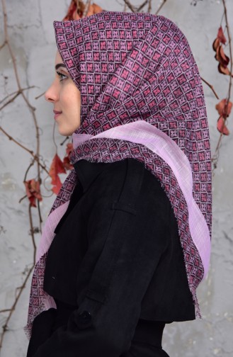 Patterned Cotton Scarf 2153-17 Dusty Pink 2153-17