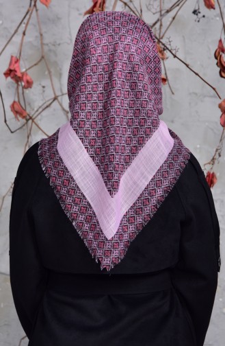 Patterned Cotton Scarf 2153-17 Dusty Pink 2153-17