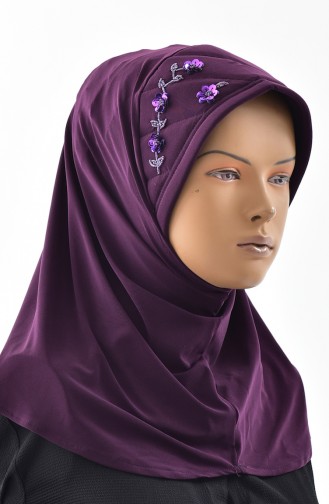 Stony Ready to wear Hijab 1004-18 Damson 1004-18