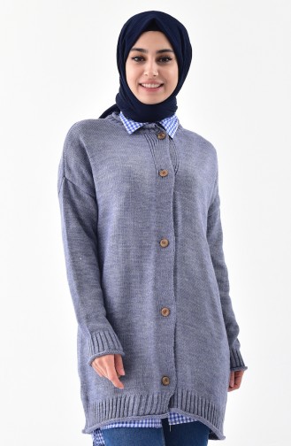 iLMEK Knitwear Cardigan 4088-06 Indigo 4088-06