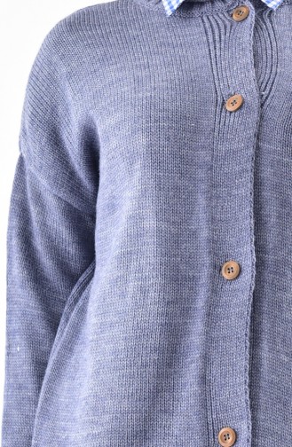 iLMEK Knitwear Cardigan 4088-06 Indigo 4088-06