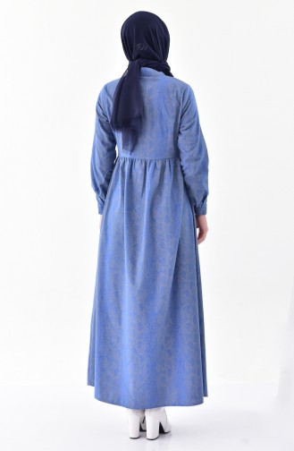 Kleid mit Knöpfen 2014-05 Blau 2014-05
