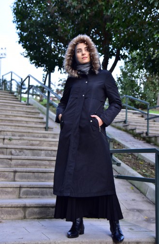 Manteau a Fourrure 5108-03 Noir 5108-03