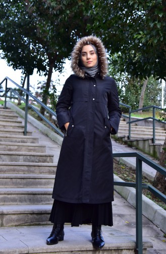 Manteau a Fourrure 5108-03 Noir 5108-03