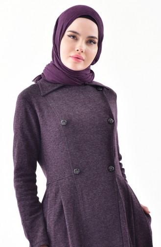 TUBANUR Pocket Pleated Cape 3041-02 Plum 3041-02