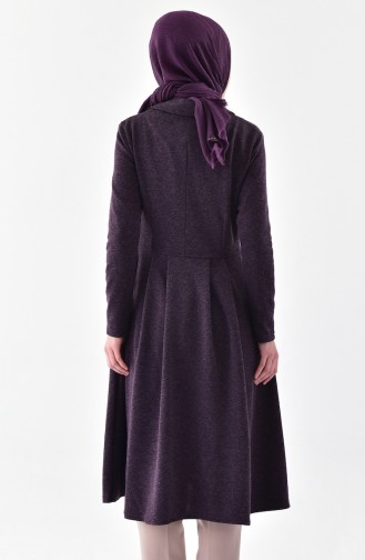 TUBANUR Pocket Pleated Cape 3041-02 Plum 3041-02