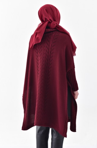 Claret red Poncho 4109-02