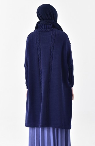 Navy Blue Poncho 4109-03