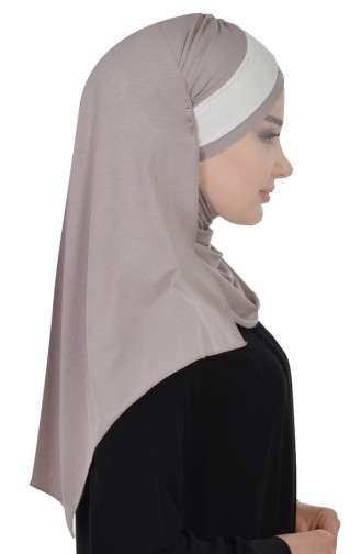 Zwei Farbige Bonnet aus Gekämmte Baumwoll-Nerz Creme CPS0040-2-8 0040-2-8