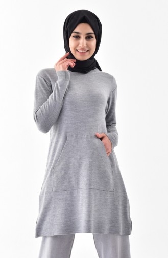 iLMEK Knitwear Tunic 4089-05 Gray 4089-05