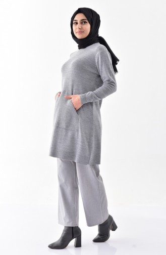 iLMEK Knitwear Tunic 4089-05 Gray 4089-05