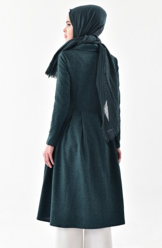 TUBANUR Pocket Pleated Cape 3041-07 Emerald Green 3041-07