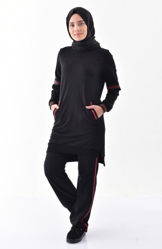 Pocket Suit Tracksuit 2233-02 Black 2233-02