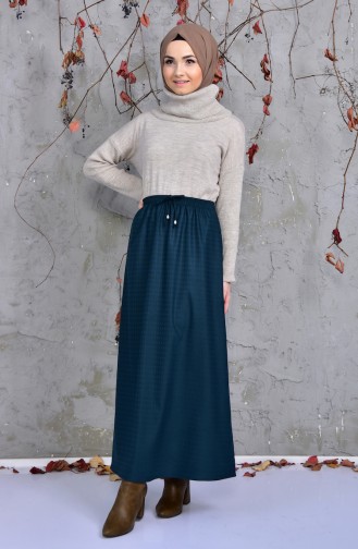 Patterned Skirt 1087-02 Emerald Green 1087-02