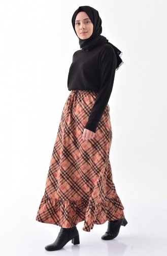 Plaid Patterned Platted Skirt 1093-01 Tile 1093-01