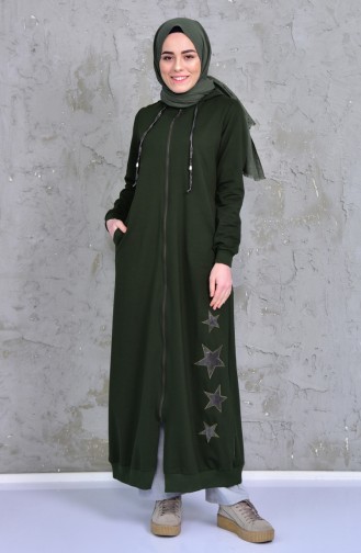 Hooded Sport Abaya 2014-03 Khaki 2014-03