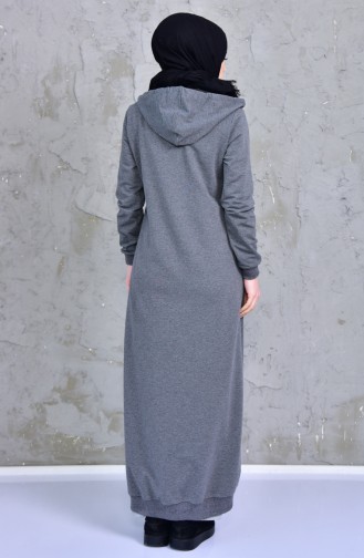 Abaya Sport a Capuche 2014-04 Gris 2014-04