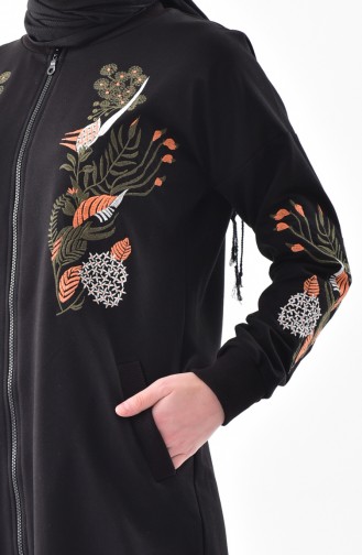 Embroidered Sweatshirt 2039-02 Black 2039-02