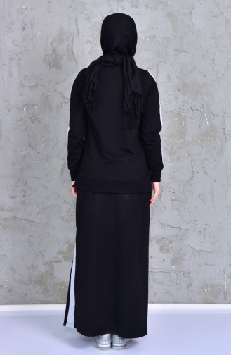 Garnili Blouse Skirt Double Suit 2207-01 Black 2207-01