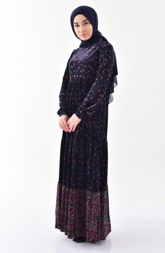 Robe Velours 2099-02 Bleu Marine 2099-02