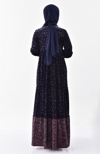 Robe Velours 2099-02 Bleu Marine 2099-02