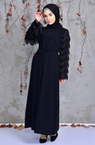 Sequin Tasseled Dress 60695A-01 Black 60695A-01