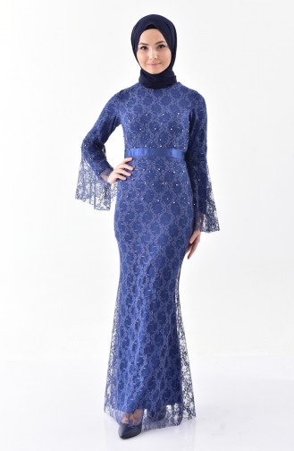 Pearl Lace Covering Dress 60731-06 Indigo 60731-06