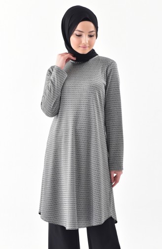 Tunique a Motifs 1122B-01 Gris Noir 1122B-01