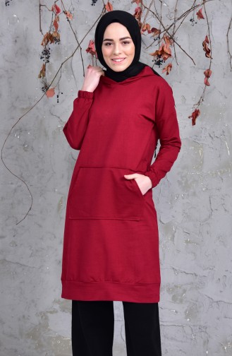 Pockets Sports Tunic 5207-02 Claret Red 5207-02