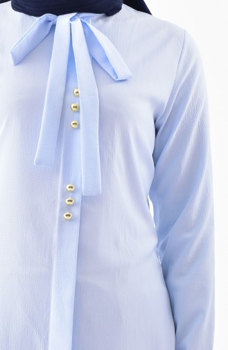 Buglem Tie Collar Tunic 1084-17 Baby Blue 1084-17