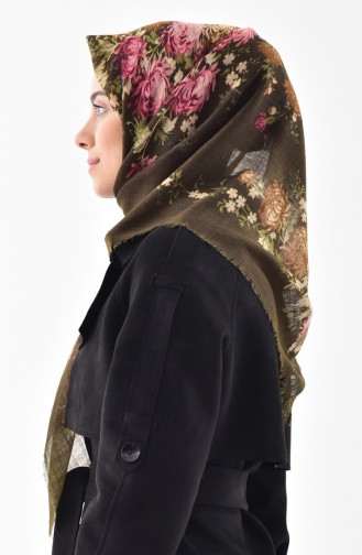 Echarpe Cotton a Motifs 2155-11 Khaki 2155-11