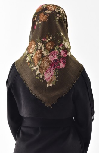 Echarpe Cotton a Motifs 2155-11 Khaki 2155-11