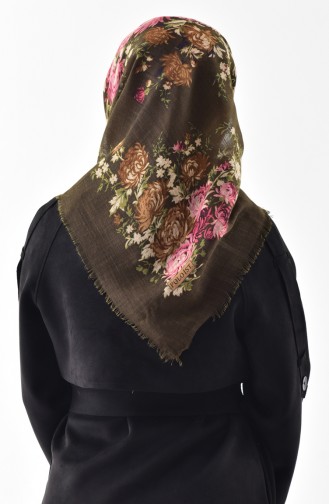 Echarpe Cotton a Motifs 2155-11 Khaki 2155-11