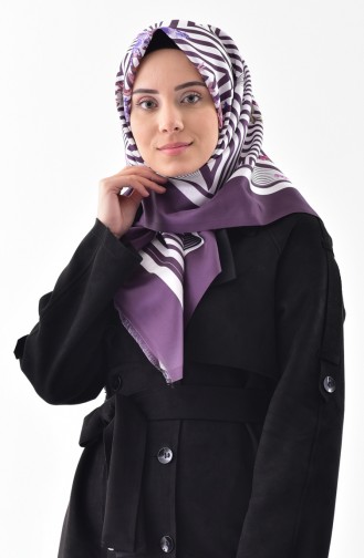 Digital Printed Taffeta Shawl 95236-04 Dark Purple 95236-04