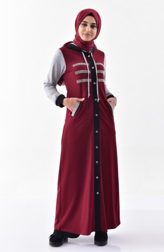 Abaya Sport Pierre Imprimée 2012-01 Bordeaux 2012-01