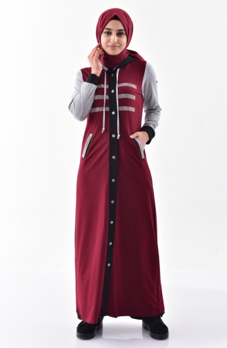 Abaya Sport Pierre Imprimée 2012-01 Bordeaux 2012-01