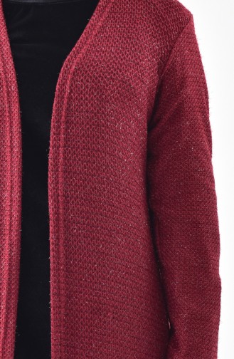 Silvery Cardigan 7747-03 Claret Red 7747-03