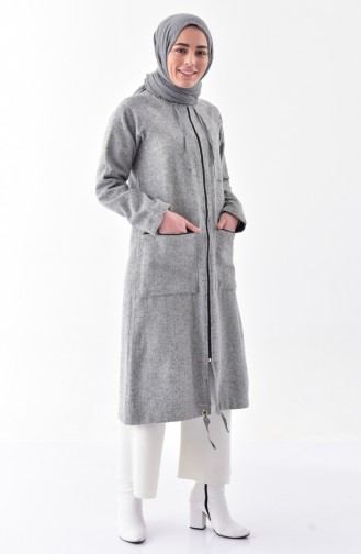Zippered Fleece Cape 2193-01 Light Gray 2193-01