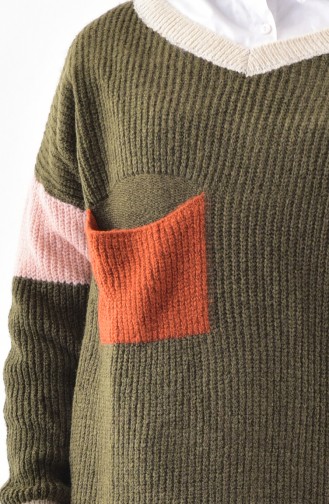 Pocket Knitwear Sweater 3218-02 Khaki 3218-02