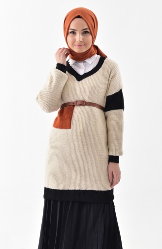 Pocket Knitwear Sweater 3218-05 Stone 3218-05