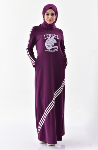 Printed Sport Dress 2063-05 Purple 2063-05