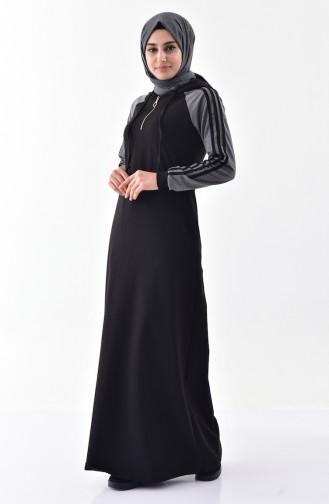 Robe Sport a Capuche 2067-01 Noir Fumé 2067-01