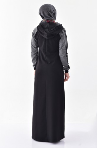 Hooded Sport Dress 2067-01 Black Smoked 2067-01