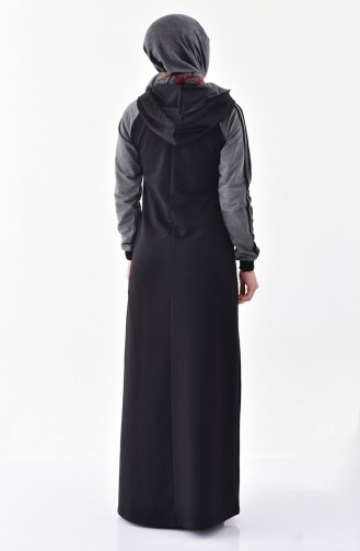 Robe Sport a Capuche 2067-01 Noir Fumé 2067-01