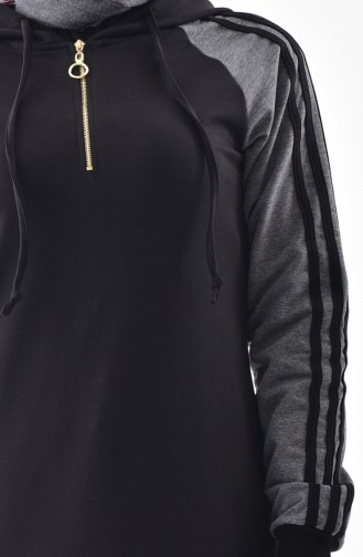 Robe Sport a Capuche 2067-01 Noir Fumé 2067-01
